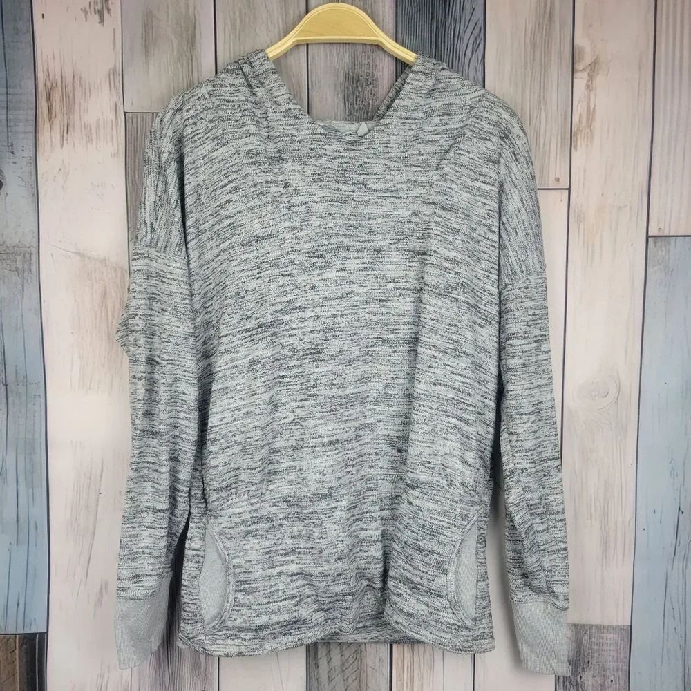 Athleta Batwing And Robin Gray Hooded Sweatshirt Size Medium
